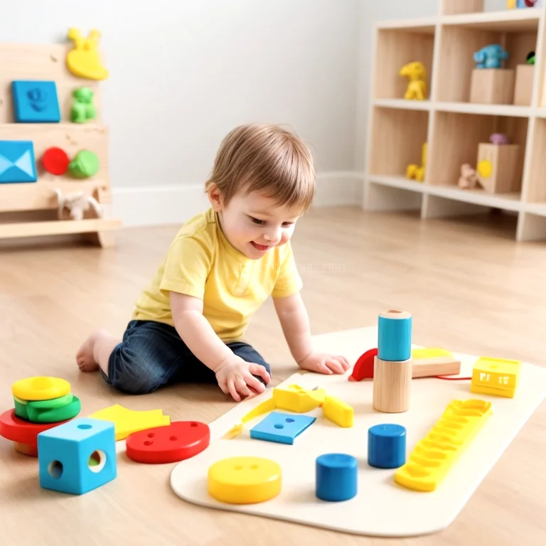 Kind spielt mit Lernroboter